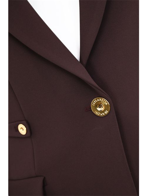 Giacca in crepe leggero con bottoni gioiello Elisabetta Franchi | GI17556E2EA4
